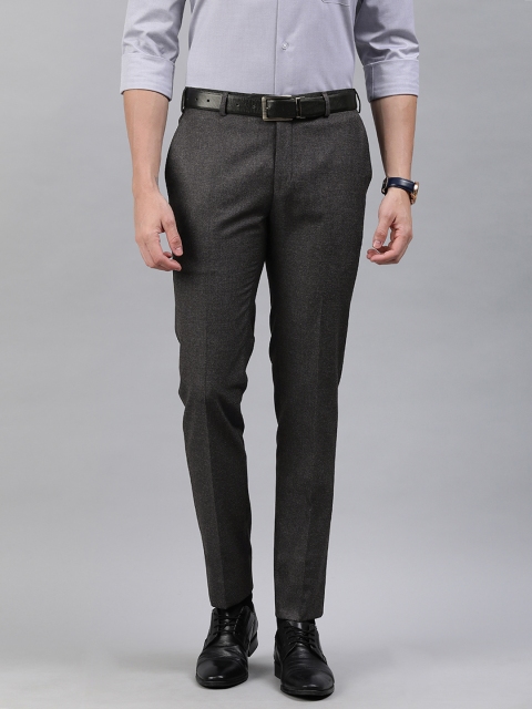 

Raymond Men Dark Grey Slim Fit Solid Formal Trousers