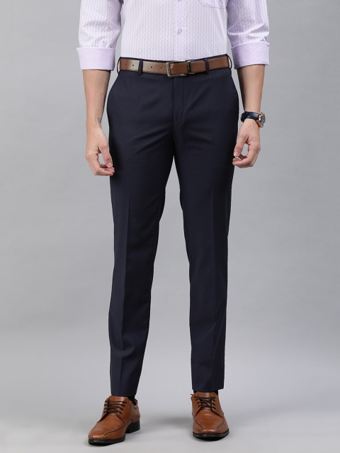 

Raymond Men Navy Blue Slim Fit Solid Formal Trousers