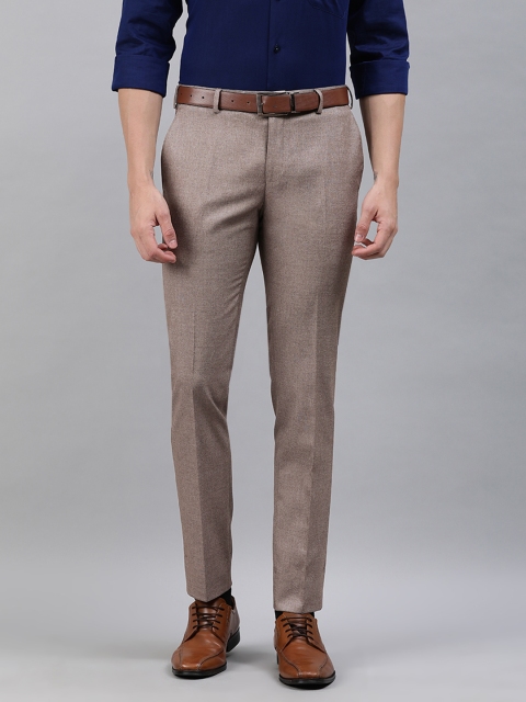 

Raymond Men Brown Slim Fit Solid Formal Trousers