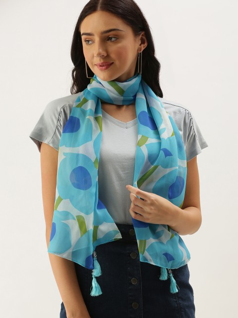 

DressBerry Women Blue & White Printed Scarf