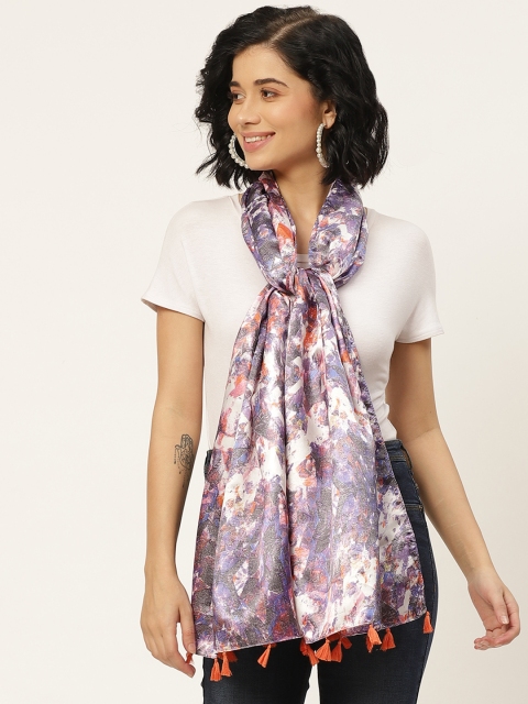 

DressBerry Women Blue & Off White Printed Scarf