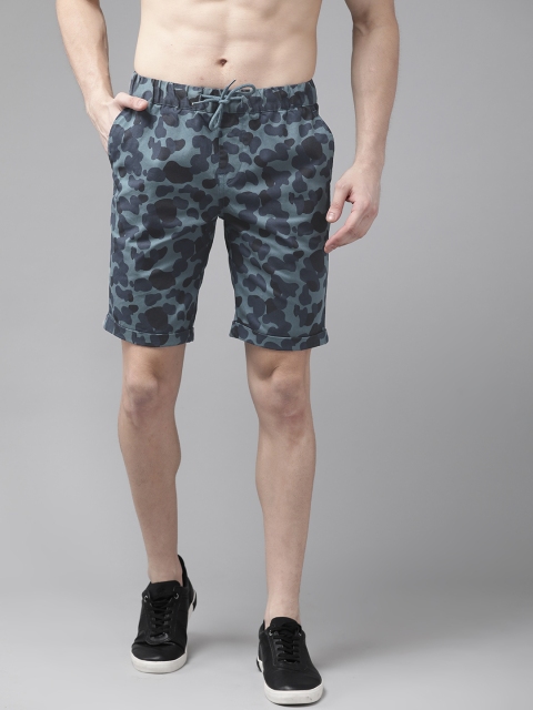 

Roadster Men Blue Camouflage Print Regular Fit Shorts