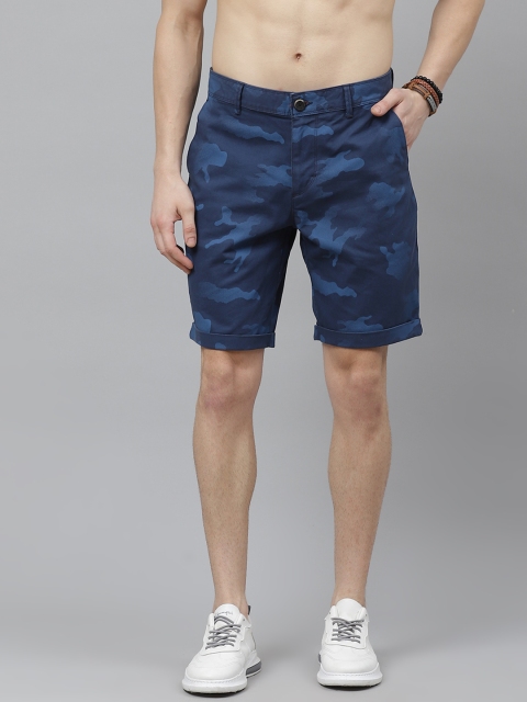 

Roadster Men Navy Blue Printed Regular Fit Regular Shorts
