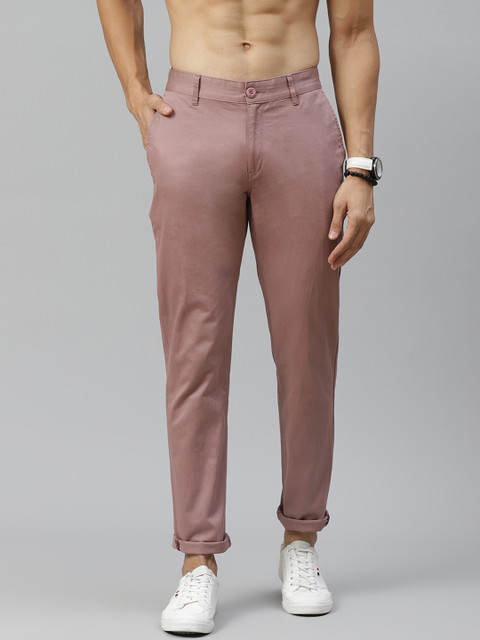 

Roadster Men Mauve Regular Trousers