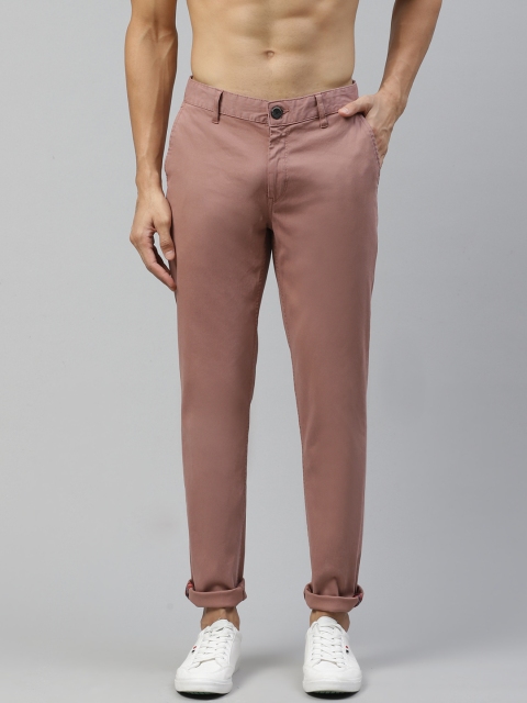 

Roadster Men Mauve Slim Fit Solid Regular Trousers