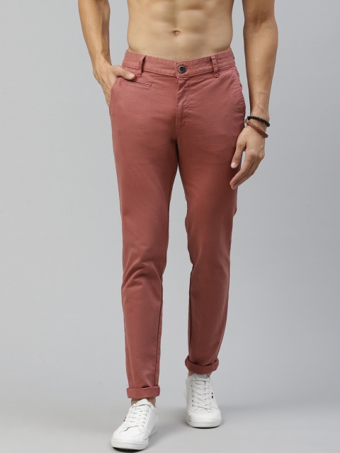 

Roadster Men Rust Red Tapered Fit Chinos