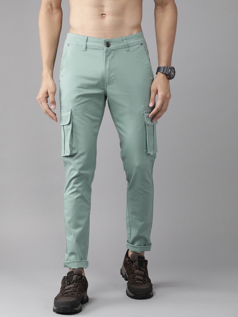 

Roadster X Discovery Adventures Men Green Cargo Trousers