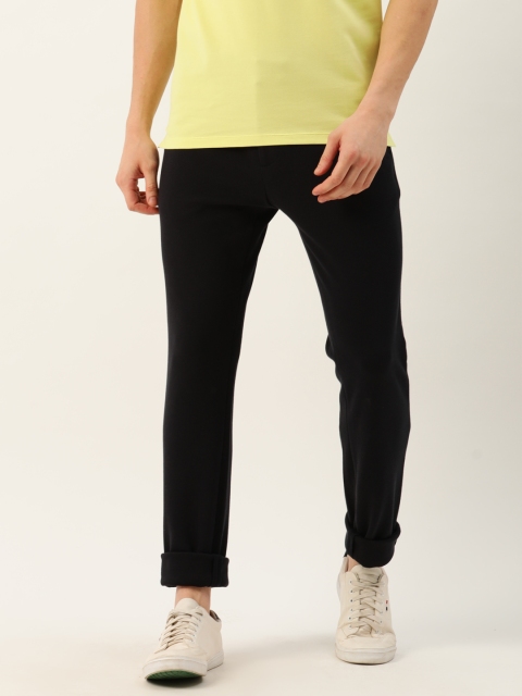 

United Colors of Benetton Men Black Slim Fit Solid Regular Trousers