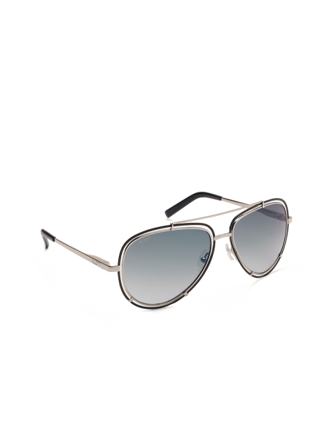 

SCOTT Unisex Blue Lens & Silver-Toned Aviator Sunglasses with UV Protected Lens 2124 C5
