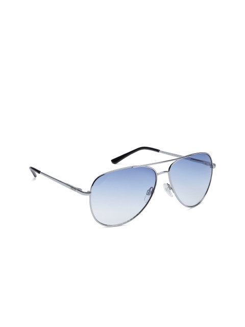 

SCOTT Unisex Blue Lens & Silver-Toned Aviator Sunglasses 2331 C2 Brian S