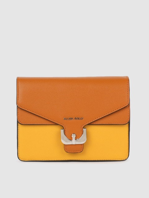 

Allen Solly Yellow & Brown Colourblocked Sling Bag