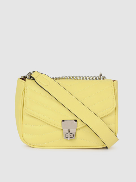 

Allen Solly Yellow Quilted Sling Bag