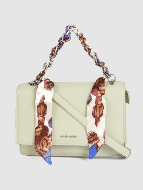 

Allen Solly Green Solid Handheld Bag