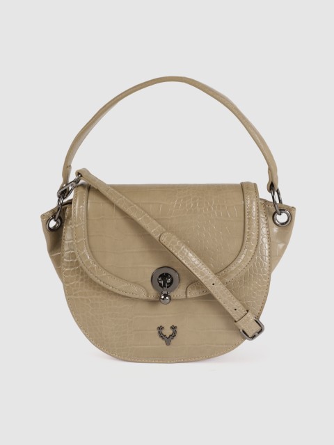 

Allen Solly Khaki Textured Satchel