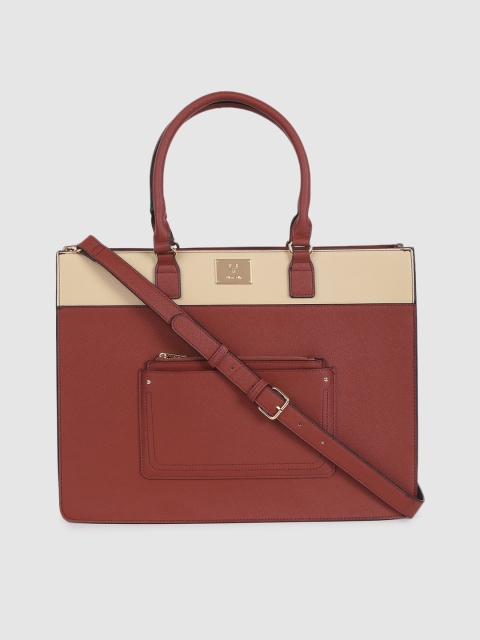 

Allen Solly Maroon Solid Handheld Bag