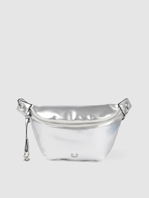 

Allen Solly Women Silver-Toned Solid Waist Pouch