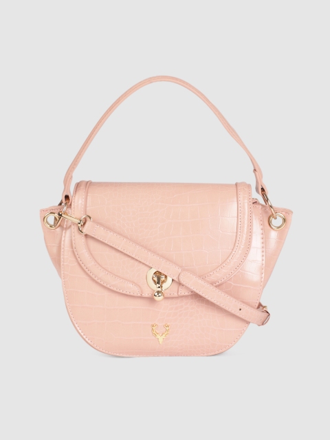 

Allen Solly Nude-Coloured Textured Satchel