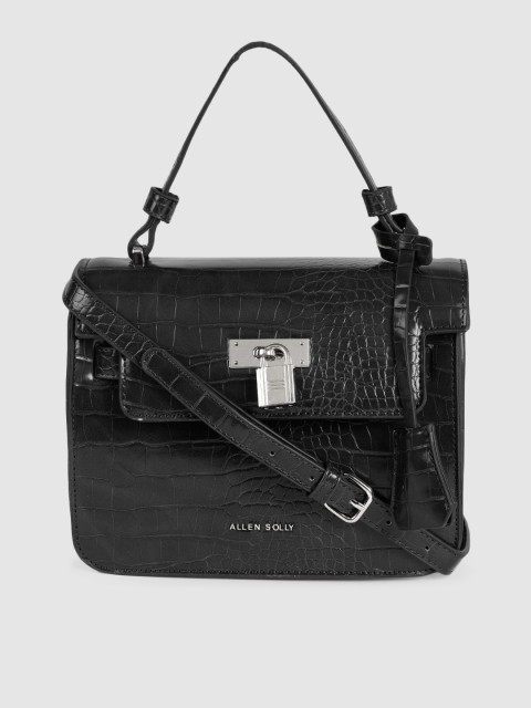 

Allen Solly Black Textured Satchel Bag