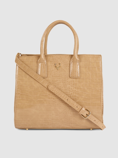 

Allen Solly Nude-Coloured Textured Handheld Bag