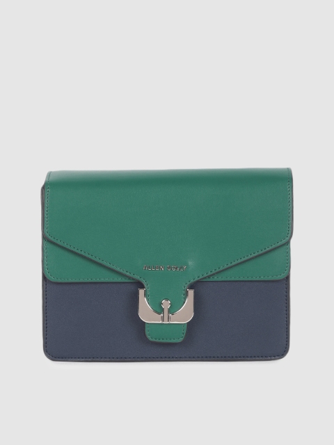 

Allen Solly Blue & Green Colourblocked Sling Bag