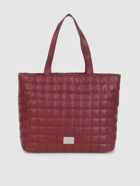 

Allen Solly Burgundy Solid Quilted Laptop Sleeve Shoulder Bag