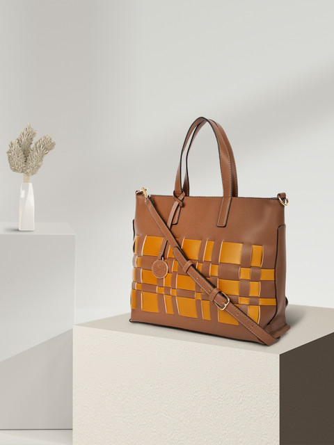 

Allen Solly Brown Textured Shoulder Bag