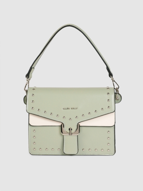 

Allen Solly Green Solid Handheld Bag