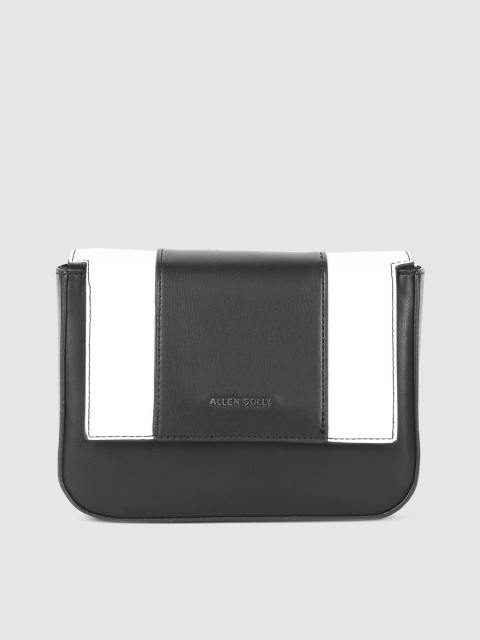 

Allen Solly Black & White Solid Sling Bag