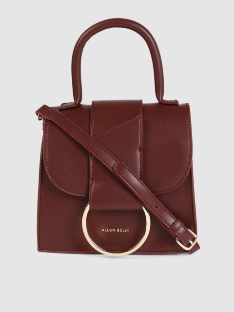 

Allen Solly Brown Printed Handheld Bag