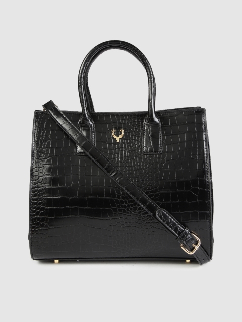 

Allen Solly Black Textured Handheld Bag