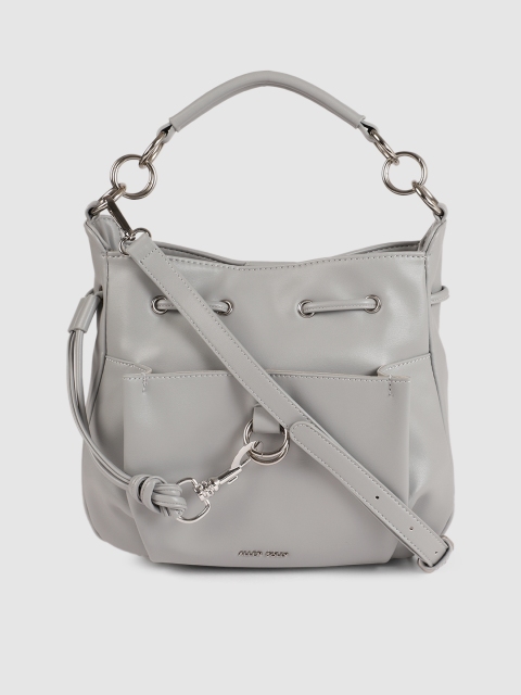 

Allen Solly Grey Solid Hobo Bag