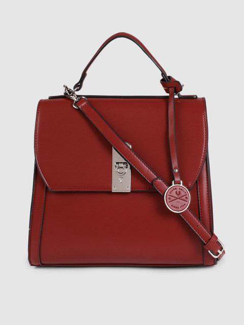 

Allen Solly Maroon Solid Satchel