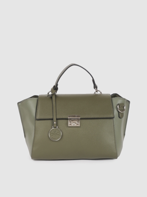 

Allen Solly Olive Green Solid Satchel