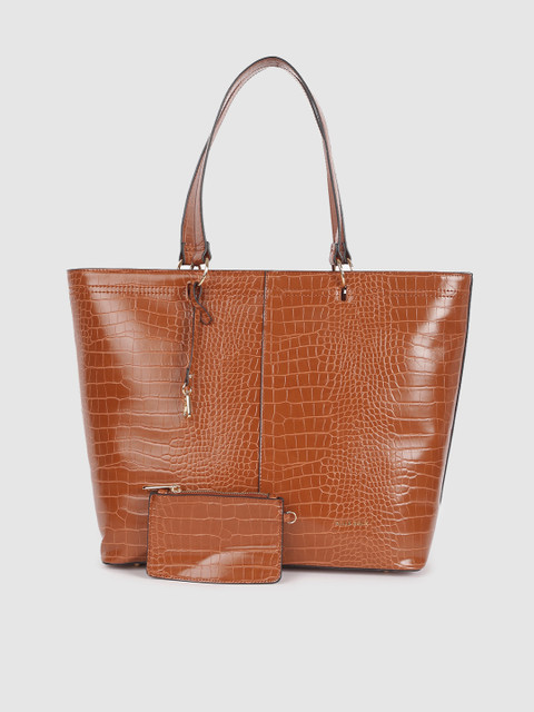 

Allen Solly Women Tan Brown Textured Shoulder Bag