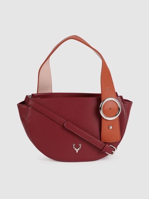 

Allen Solly Burgundy Solid Handheld Bag