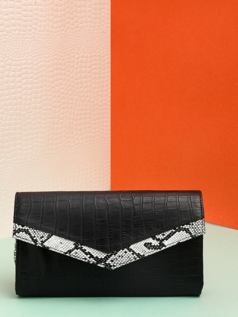 

STREET 9 Black & White Animal Skin Textured Purse Clutch