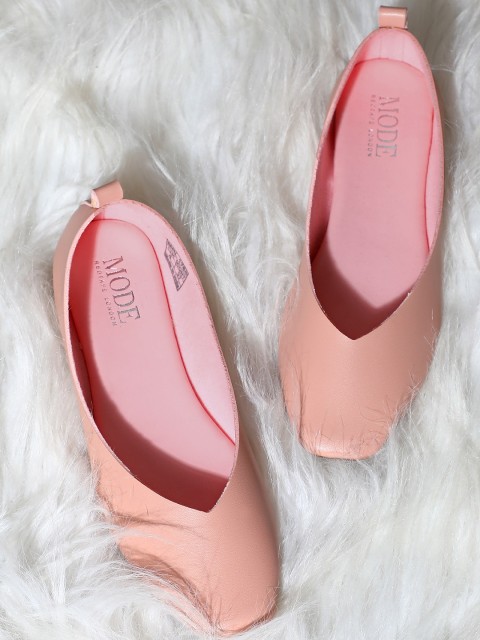 

Mode by Red Tape Women Pink Solid Ballerinas