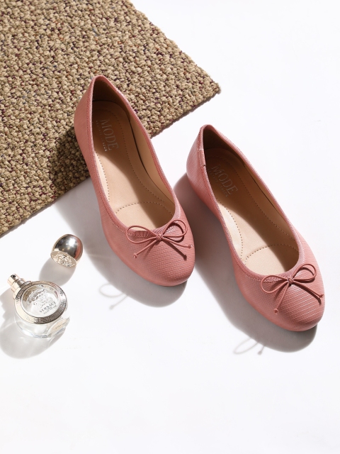 

Mode by Red Tape Women Pink Solid Ballerinas