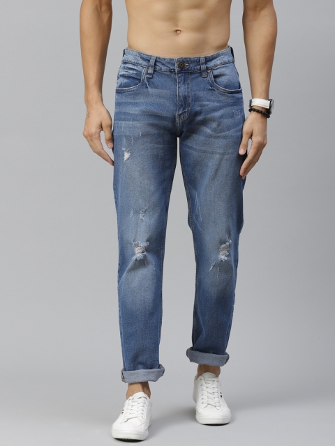 

Roadster Men Blue Slim Tapered Fit Mildly Distressed Light Fade Stretchable Jeans