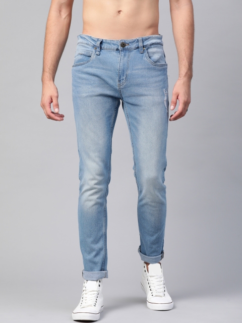 

Roadster Men Blue Skinny Fit Low Distress Light Fade Stretchable Jeans