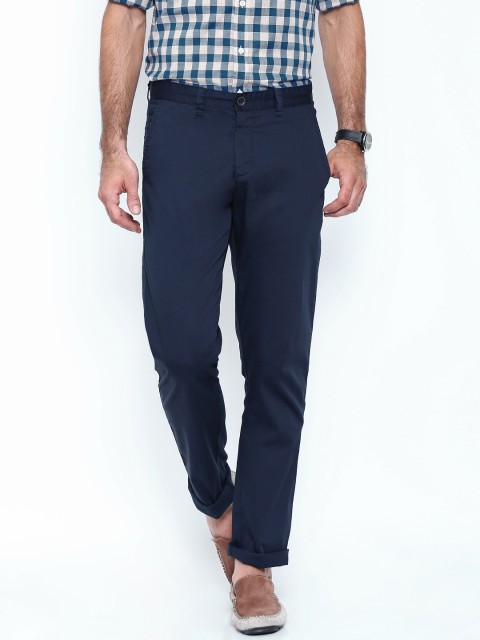 

Allen Solly Navy Smart Slim Fit Chino Trousers, Navy blue