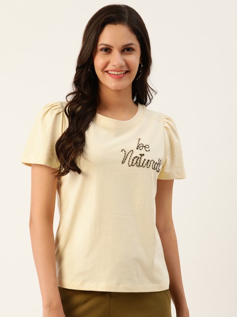 

United Colors of Benetton Cream-Coloured Regular Top