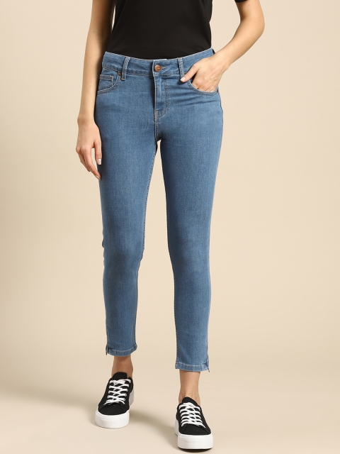 

United Colors of Benetton Women Blue Skinny Fit Mid-Rise Stretchable Jeans