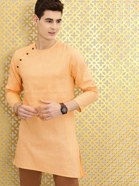 

Ode by House of Pataudi Men Orange Kurta