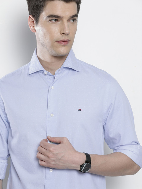 

Tommy Hilfiger Men Purple Regular Fit Printed Casual Shirt