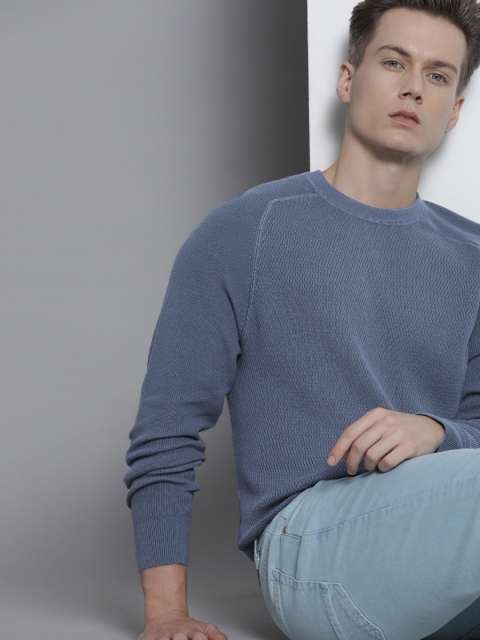 

Tommy Hilfiger Men Blue Organic Cotton Pullover
