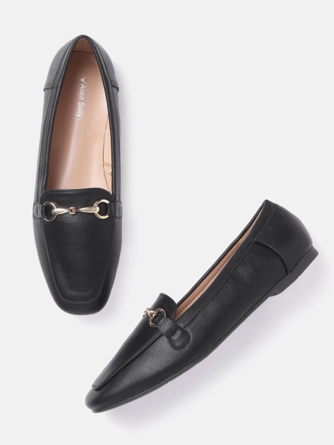 

Allen Solly Women Black Solid Horsebit Loafers