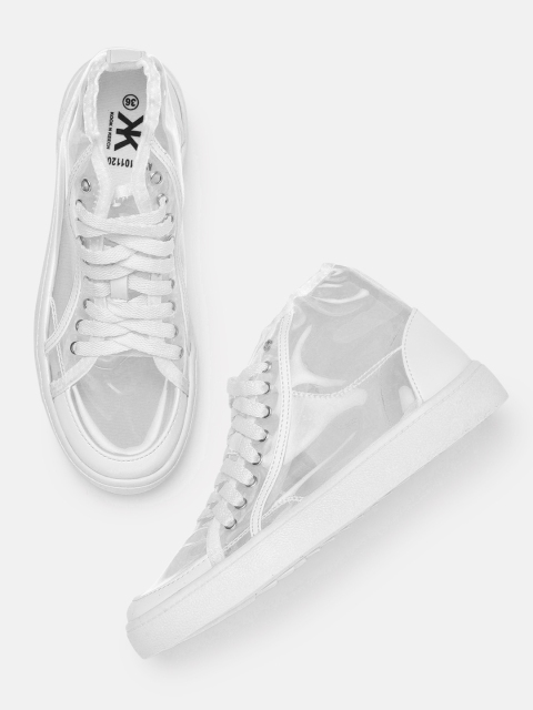 

Kook N Keech Women Transparent Mid-Top Sneakers