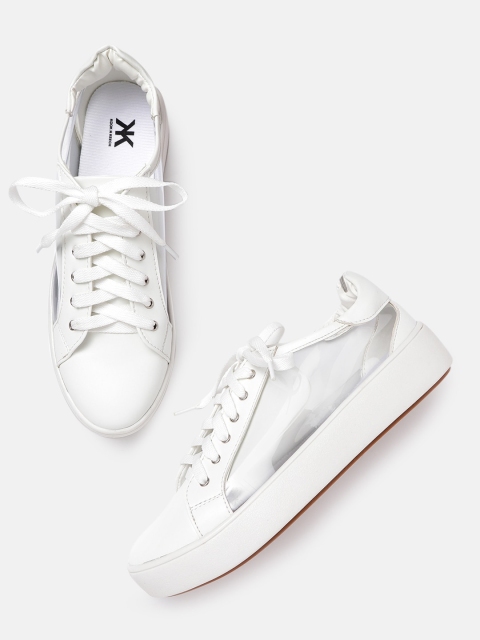 

Kook N Keech Women Transparent & White Sneakers