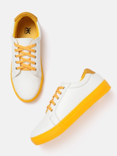 

Kook N Keech Women White Solid Sneakers